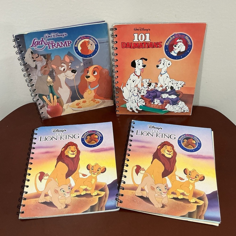 Vintage Story Reader Lot Of 4 Books Disney Collection‎ No Cartridges